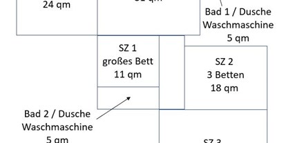 Monteurwohnung - Bettwäsche: Bettwäsche inklusive - PLZ 47800 (Deutschland) - Grundriss - Haus da Davide (ab 15Euro p.P. pro Nacht)