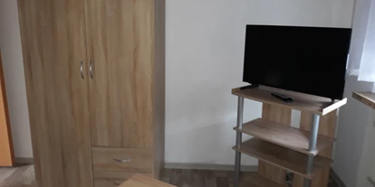 Monteurwohnung - Einzelbetten - Speyer - Möbliertes Monteurzimmer mit TV: Schrank, Fernseher+ Fernsehunterschrank - Monteurzimmer 