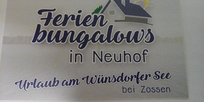 Monteurwohnung - Art der Unterkunft: Ferienwohnung - Lüdersdorf (Landkreis Teltow-Fläming) - Ferienbungalows Neuhof 