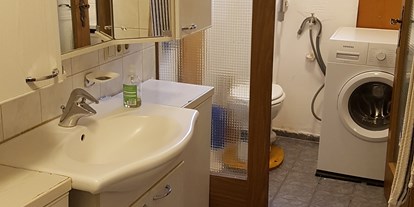Monteurwohnung - Kühlschrank - Schöntal - Bad EG mit 2 Waschbecken, Dusche, WC, Waschmaschine - Markus Hahn