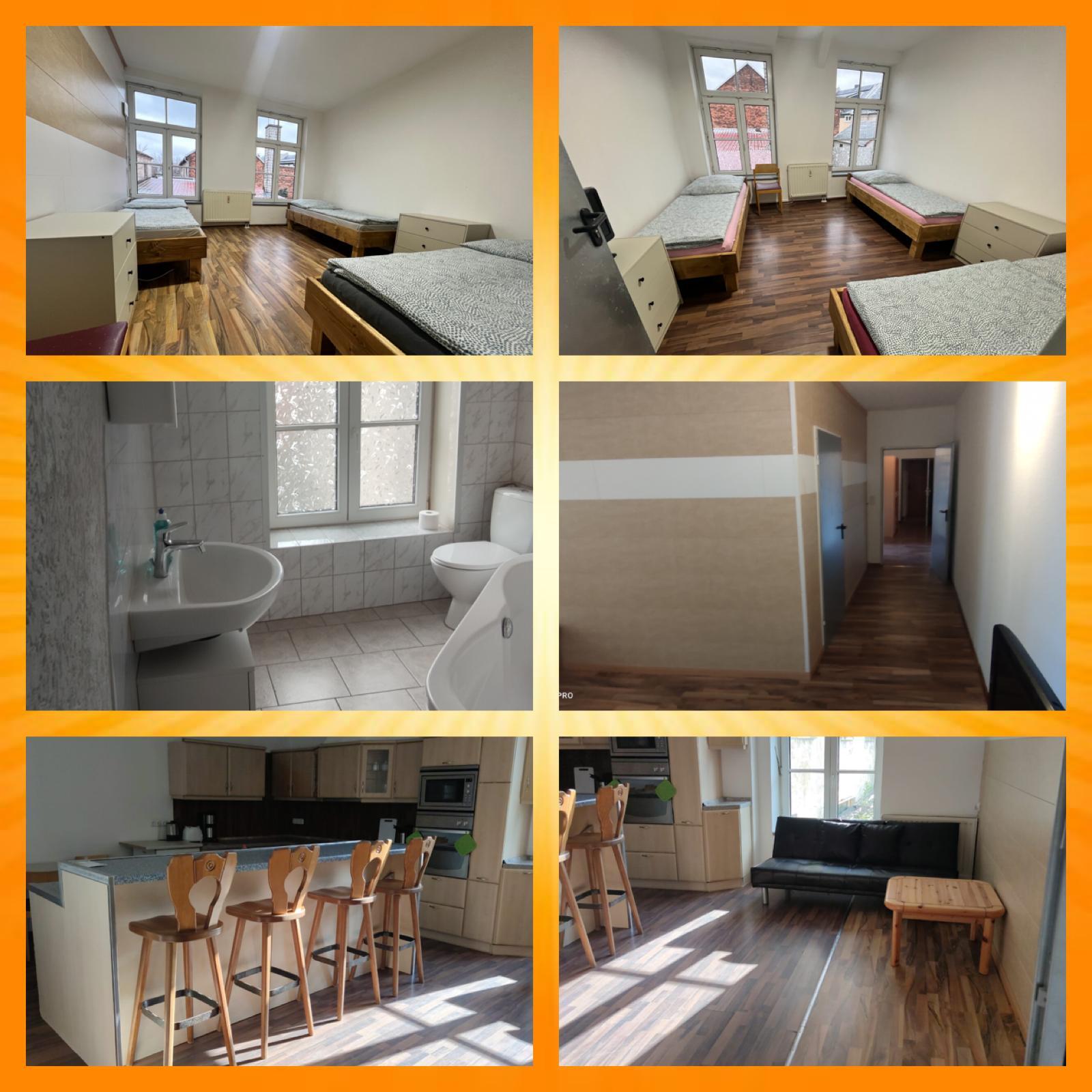 Monteurzimmer - Gesamtansicht - Monteurunterkunft für bis zu 6 Personen - Monteurwohnung Bachgasse 5 OG