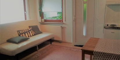 Monteurwohnung - Bettwäsche: Bettwäsche inklusive - Untermünkheim - Einzelzimmer mit Blick auf den Eingang - Mainhardter Wald Haus Geiger