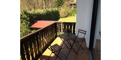 Monteurwohnung - Badezimmer: eigenes Bad - Quirnbach (Westerwaldkreis) - Balkon Ferienwohnung am Ententeich  - Storch Appertements