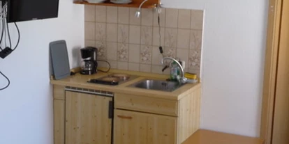 Monteurwohnung - Küche: eigene Küche - PLZ 91717 (Deutschland) - Küchenzeile und TV - Reiterhof Geidner