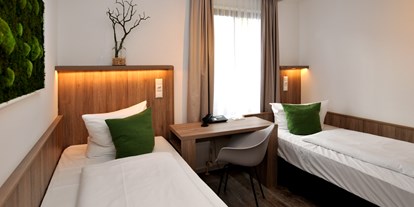 Monteurwohnung - Zimmertyp: Mehrbettzimmer - München Hasenbergl - Zimmer mit 2 getrennt stehenden Betten - Hotel Perlach Allee
