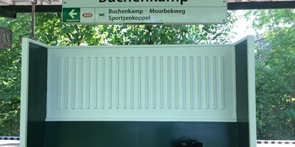 Monteurwohnung - Kühlschrank - Glinde (Kreis Stormarn) - U- BahnVor der Tür  - mybrand boardinghouse Hostel Volksdorf 