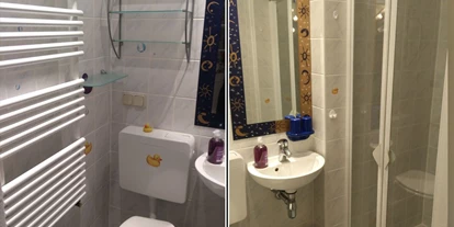 Monteurwohnung - Badezimmer: eigenes Bad - Bad Salzungen Zentrum - Das kleine Bad mit Dusche und WC - Ferienwohnung Wanderurlaub in Schmalkalden