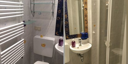 Monteurwohnung - Einzelbetten - Herpf - Das kleine Bad mit Dusche und WC - Ferienwohnung Wanderurlaub in Schmalkalden