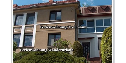 Monteurwohnung - TV - Bad Salzungen Zentrum - Unser Haus mit den beiden Ferienwohnungen von der Straße fotografiert - Ferienwohnung Wanderurlaub in Schmalkalden