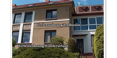 Monteurwohnung - Badezimmer: eigenes Bad - Utendorf - Unser Haus mit den beiden Ferienwohnungen von der Straße fotografiert - Ferienwohnung Wanderurlaub in Schmalkalden