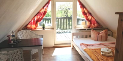 Monteurwohnung - Zimmertyp: Mehrbettzimmer - Wolgast - Einzelzimmer mit Balkon - Landhaus Teichgraf