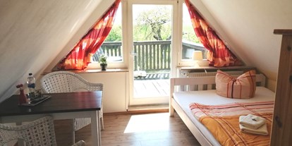 Monteurwohnung - Küche: Gemeinschaftsküche - Mellenthin - Einzelzimmer mit Balkon - Landhaus Teichgraf