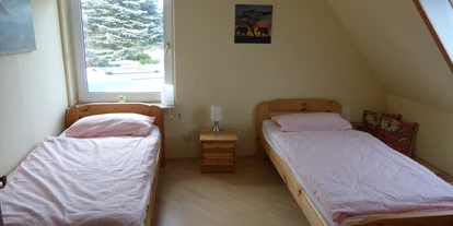 Monteurwohnung - Zimmertyp: Doppelzimmer - Kalkhorst - Schlafzimmer mit Einzelbetten - Storchennest Dassow