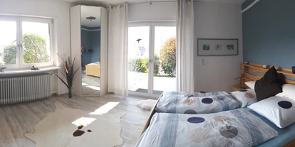 Monteurwohnung - Zimmertyp: Doppelzimmer - Schwetzingen - Schlafzimmer der Ferienwohnung - Ferienwohnung Casa Rossa 