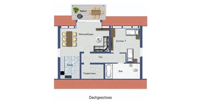 Monteurwohnung - Art der Unterkunft: Gästezimmer - PLZ 40595 (Deutschland) - Grundriss Appartment - Gästehaus Fassbender
