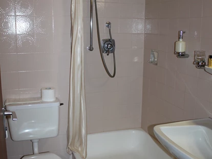 Monteurwohnung - Waschmaschine - Wolfach - Badezimmer mit Dusche und WC - Hotel Tannenhof