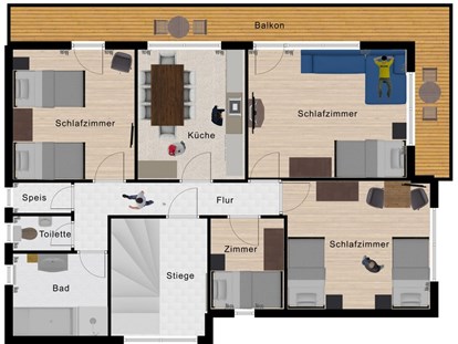 Monteurwohnung - Zimmertyp: Doppelzimmer - Rum - Monteurwohnungen Haus Tyrol