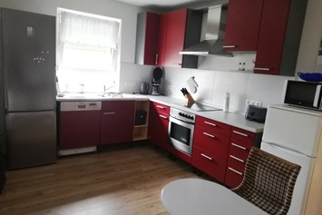 Monteurzimmer: Küche in der Monteurwohnung in Triefenstein. - Spessart-T-Raum - Monteurzimmer