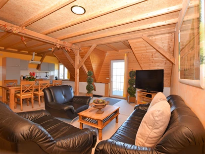 Monteurwohnung - TV - Deutschland - Wohnzimmer der Monteurunterkunft - Fischerhof Müritz