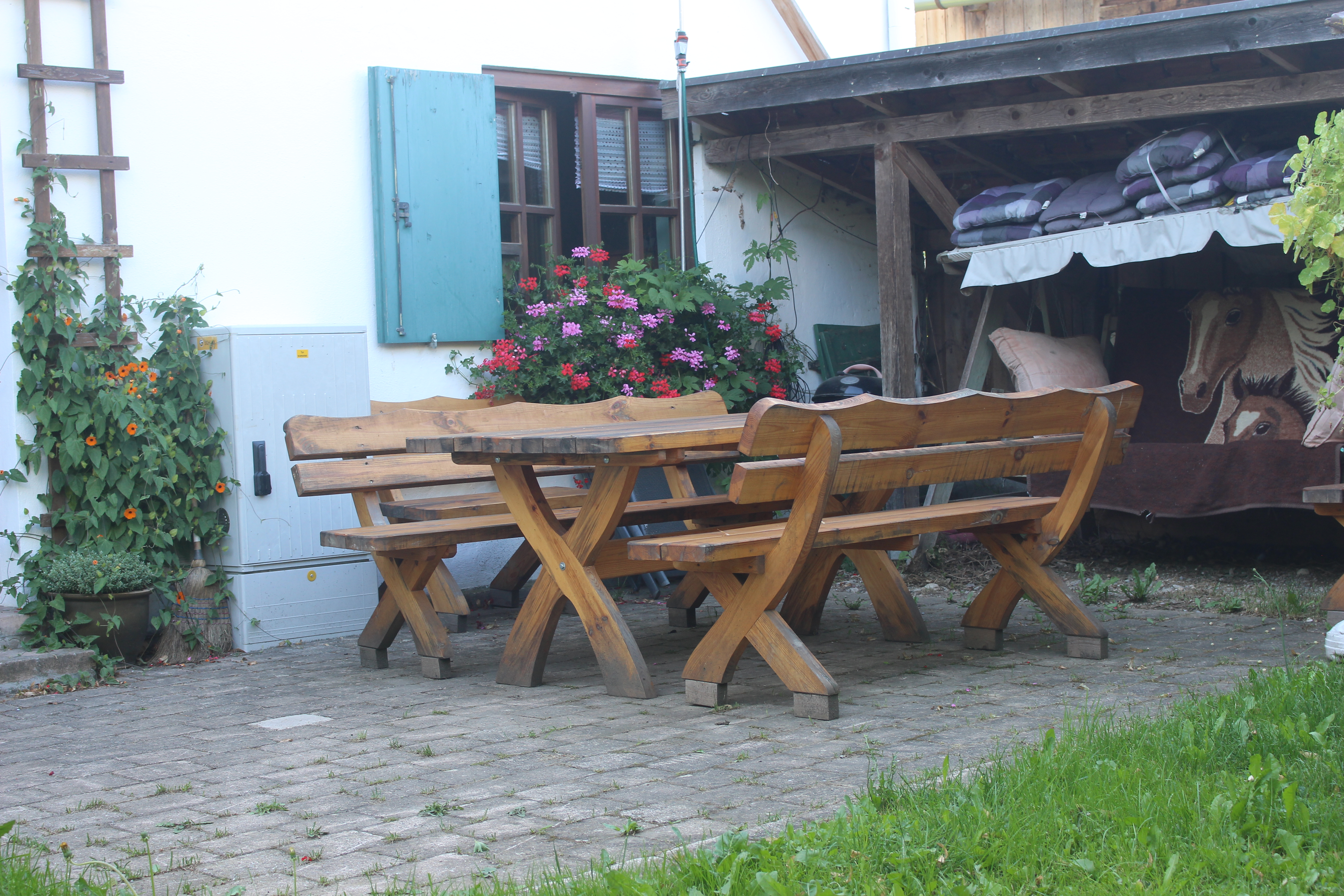 Monteurzimmer: Terasse - Ferienwohnung "Am Scheinerturm"