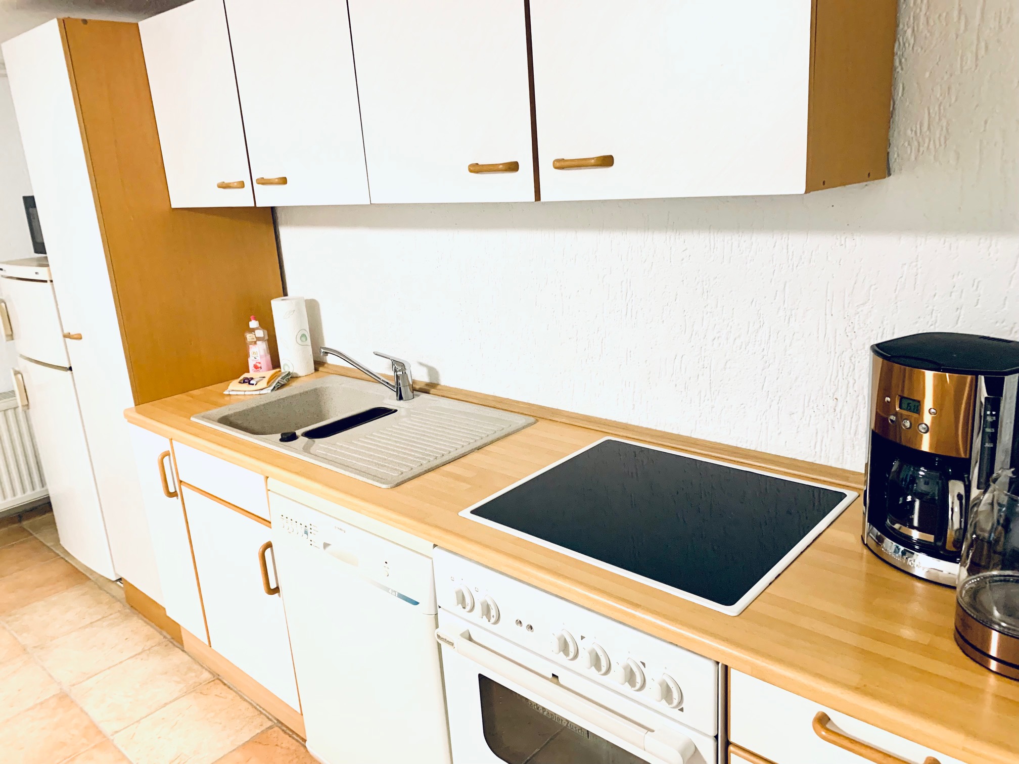 Monteurwohnung - Badezimmer: eigenes Bad - Mecklenburg-Vorpommern - DEUTSCHE VILLA - SOUTERRAIN Apartment 2 Zi. Wohnung in Rostock mit Terrasse EG