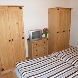 Monteurwohnung: Schlafzimmer,hier mit Doppelbett - Monteurwohnung Wieneke