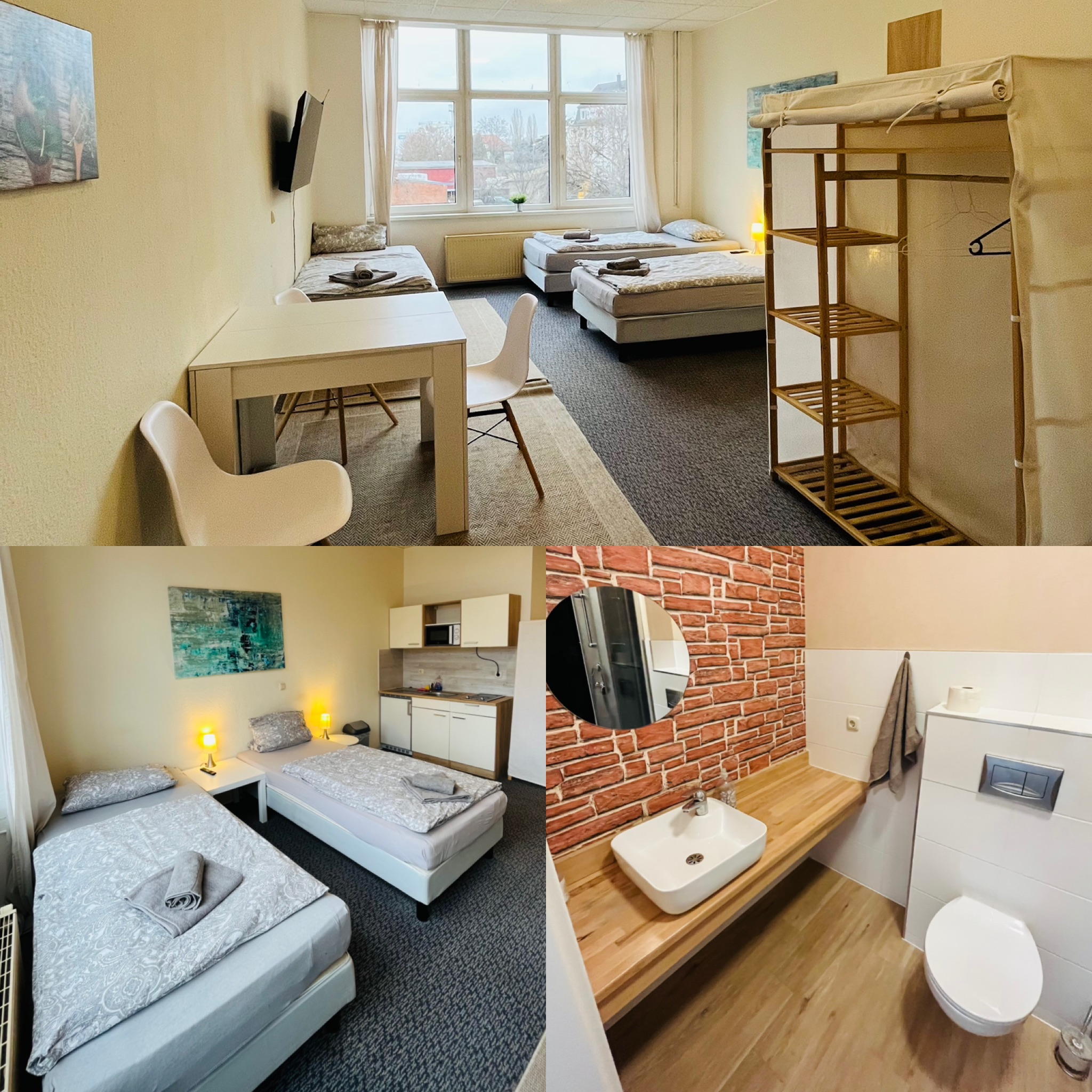 Monteurzimmer: Monteur-Apartments für 2-4 Personen in zentraler Lage