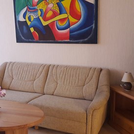 Monteurzimmer: Sofa mit Bettfunktion für 1 oder 2 Personen - fewo-monteur