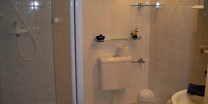 Monteurwohnung - Balkon - Deutschland - Bad mit Dusche, WC, Waschtisch, Fenster Wohnung 1 - Aktiv-Ferien-Dresden