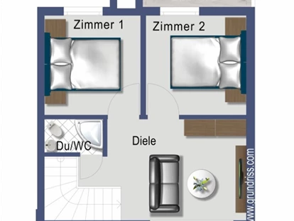 Monteurwohnung - PLZ 72531 (Deutschland) - Grundriss OG - DONAU HOME - Münsingen