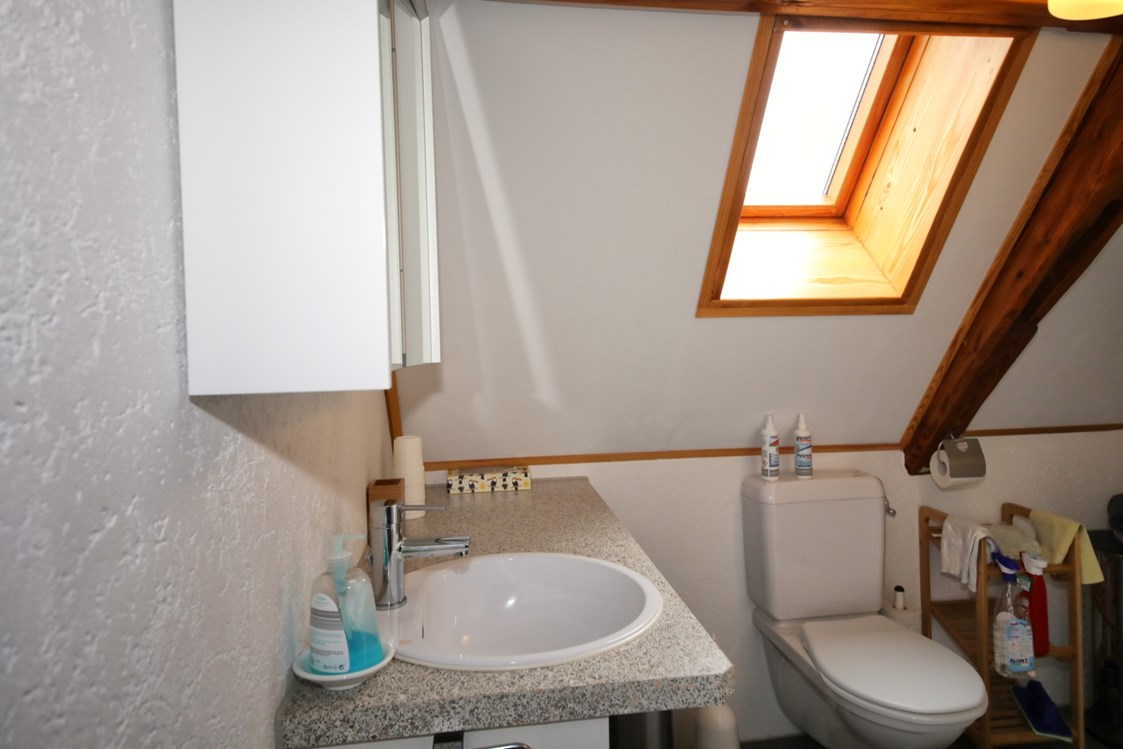 Monteurzimmer: Voll ausgestattetes Badezimmer - rustikales Zimmer