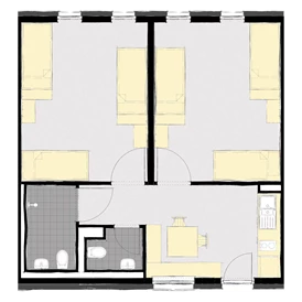 Monteurzimmer: Apartment 2 Schlafzimmer mit Küche - Kai Debner