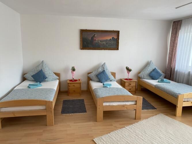 Monteurwohnung - WLAN - Wiesbaden - Monteurzimmer mit 4 Einzelbetten - Monteurzimmer Clinton