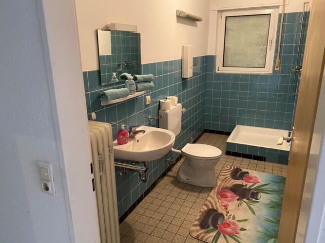 Monteurwohnung - WLAN - Wiesbaden - Badezimmer - Monteurzimmer Clinton
