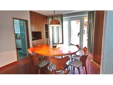 Monteurzimmer: Esszimmer mit Bick auf Terrasse - FeWo/MonteurWohnung Waldsiedlung/Rhein-Main-Gebiet