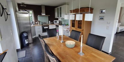 Monteurwohnung - Badezimmer: eigenes Bad - Münsterland - Essbereich - Ferienhaus Kalkar Nähe Kleve Bedburg-Hau Rees Emmerich Goch