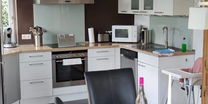 Monteurwohnung - Badezimmer: eigenes Bad - Münsterland - Küche - Ferienhaus Kalkar Nähe Kleve Bedburg-Hau Rees Emmerich Goch