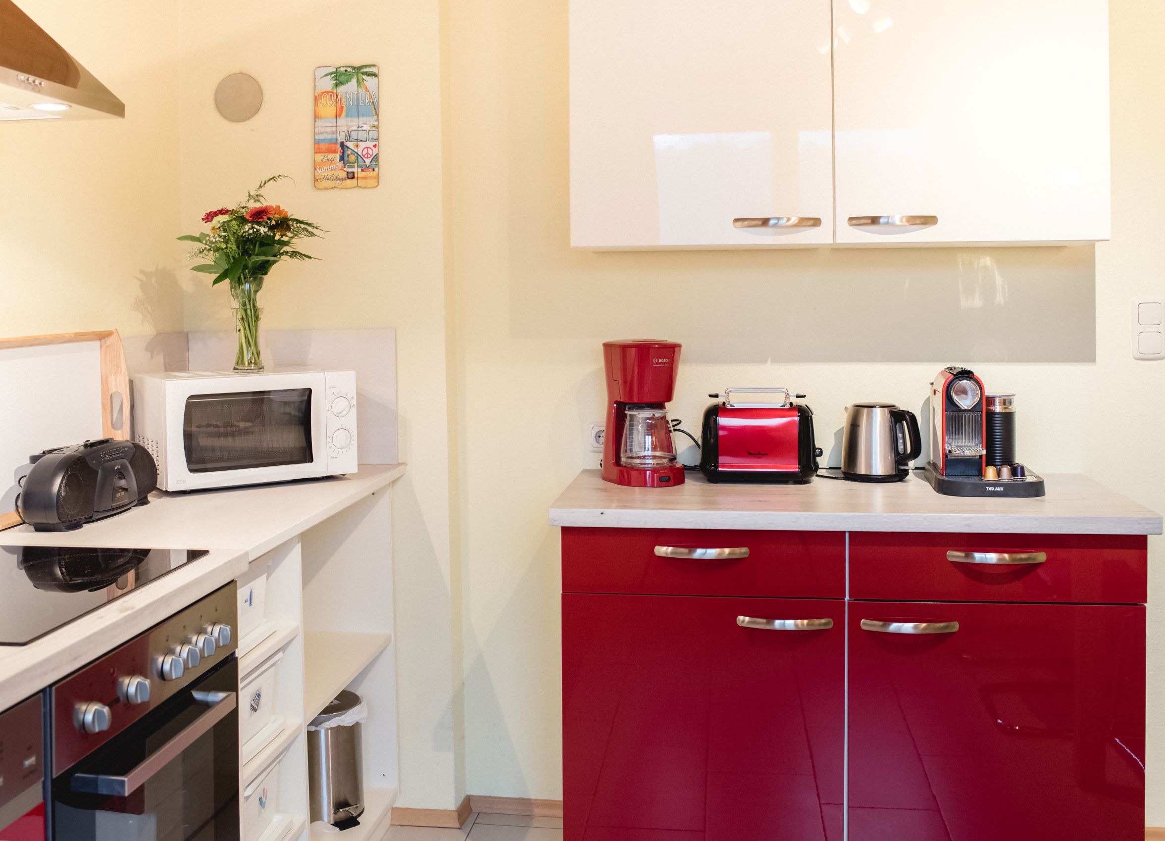 Monteurzimmer: Küche mit Geräten - Ferienwohnung Mountain View 1