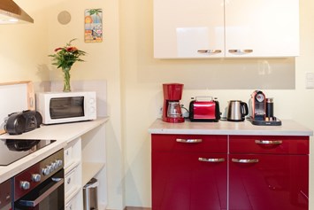Monteurzimmer: Küche mit Geräten - Ferienwohnung Mountain View 1