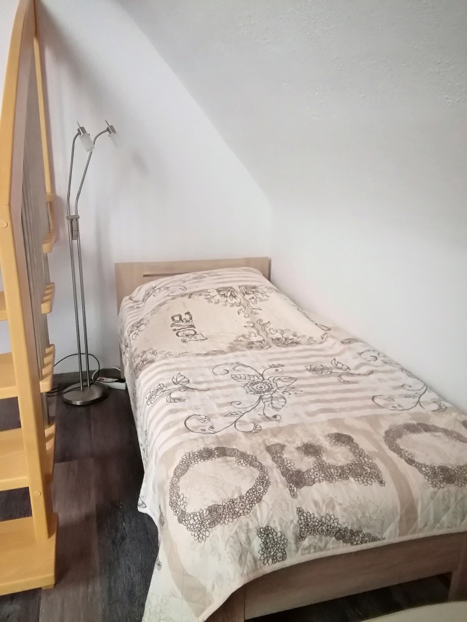 Monteurzimmer: 1. Schlafzimmer, Einzelbett - Haus Maisonette am Harz, Thüringen, Deutschland