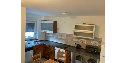 Monteurwohnung - Balkon - Deutschland - Wohnküche mit Spülmaschine - Monteurzimmer Worms