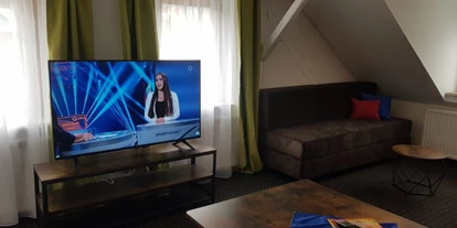 Monteurwohnung - Waschmaschine - Deutschland - Wohnzimmer mit Fernseher - Zolic Edvina