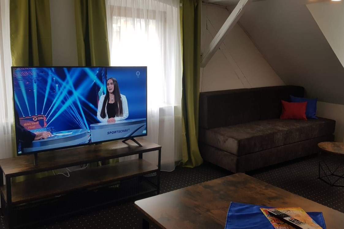 Monteurzimmer: Wohnzimmer mit Fernseher - Zolic Edvina