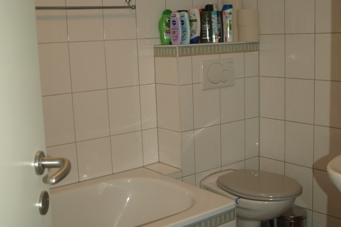 Monteurwohnung: Bad mit Duschmöglichkeit - Monteurwohnung Groß-Gerau