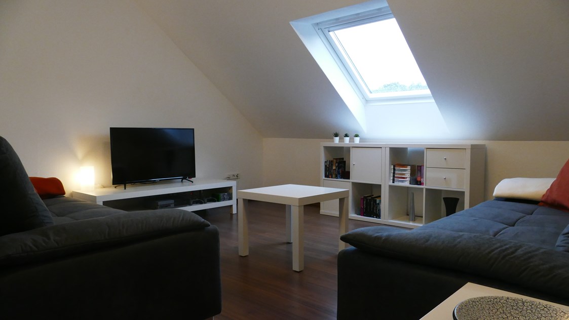 Monteurzimmer: 2 bequeme Sofas laden zum relaxen ein - guest apartment niederalfingen // Aalen-Ellwangen-Heidenheim-Schwäbisch Gmünd