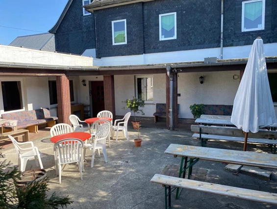 Monteurzimmer: Terasse - Alte Schule Heberndorf