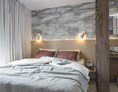 Monteurzimmer: Schlafzimmer - Hochwertiges Mobilheim am See (WA106)