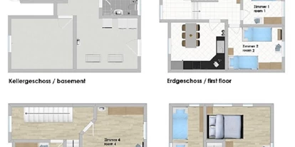 Monteurwohnung - Zimmertyp: Mehrbettzimmer - Rieden (Amberg-Sulzbach) - Grundriss - Monteurunterkunft Wackersdorf (WA110)
