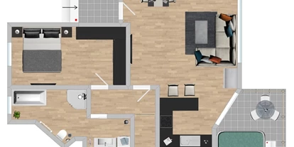 Monteurwohnung - Zimmertyp: Mehrbettzimmer - Rieden (Amberg-Sulzbach) - Grundriss - Ferienapartment Stefan (WA329)