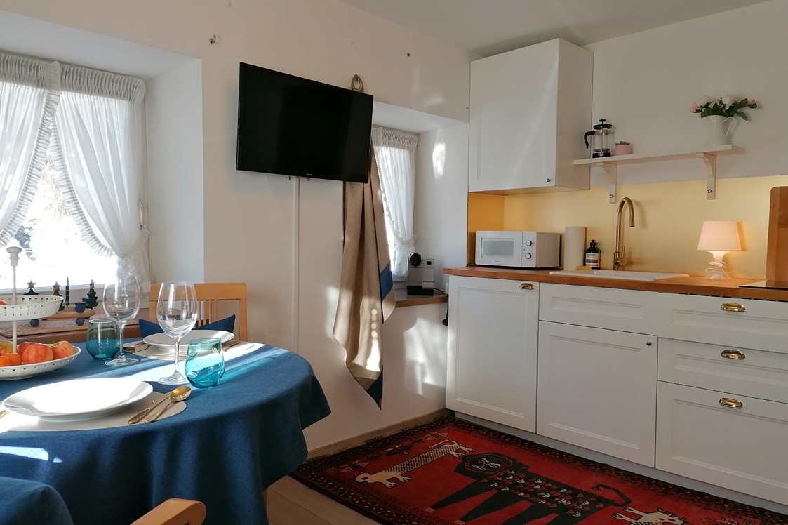 Monteurzimmer: neue Küchenzeile Fewo - Ferienwohnung Saunahaus